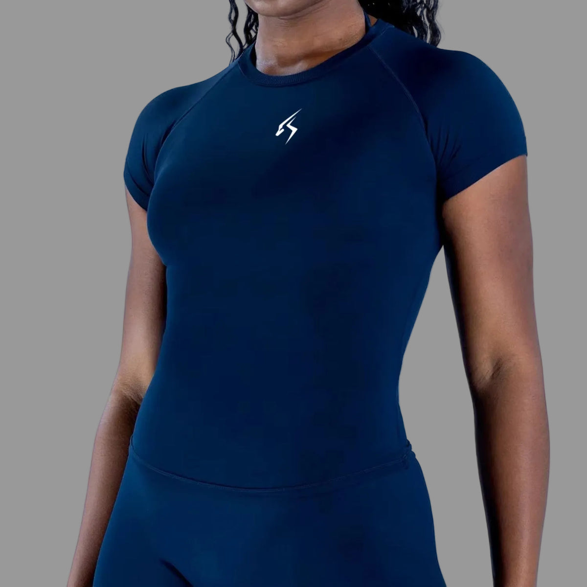 Camiseta deportiva SEAMLESS ORIX VD – Azul marino