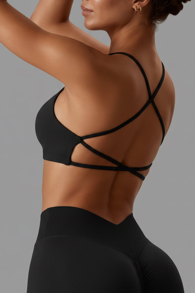 Top deportivo SEAMLESS ORIX VD – Negro