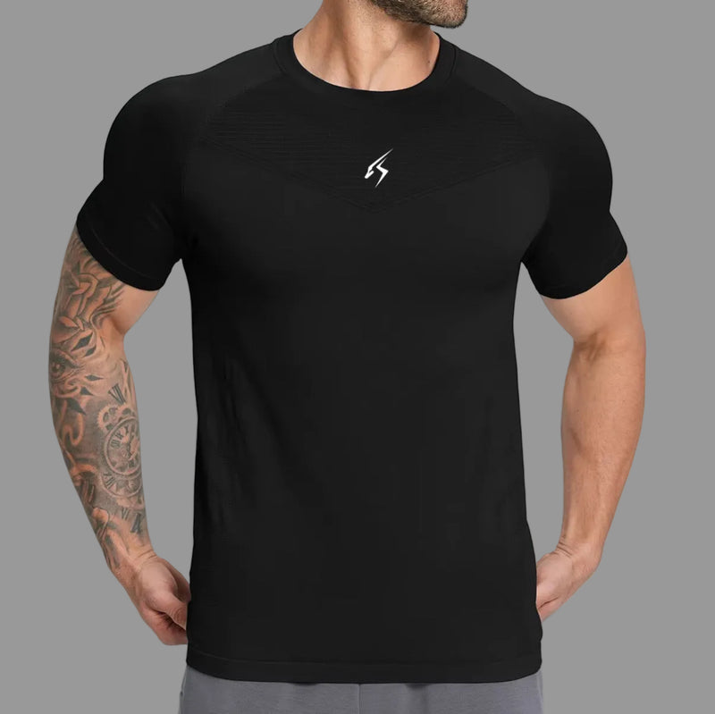 Camiseta deportiva SEAMLESS ORIX VD – Negra