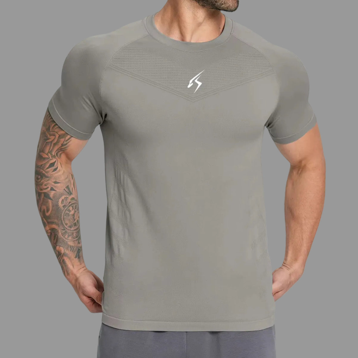 Camiseta deportiva SEAMLESS ORIX VD – Gris